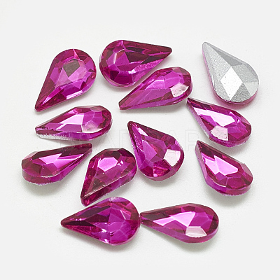 Pointed Back Glass Rhinestone Cabochons RGLA-T082-6x10mm-09-1
