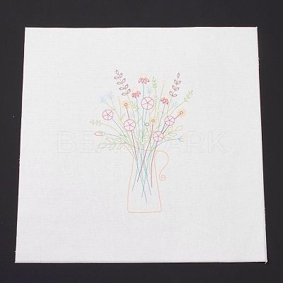 DIY Embroidery Fabric with Eliminable Pattern DIY-P032-B03-1