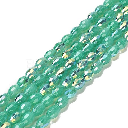 Baking Painted Glass Beads Strands DGLA-D001-02H-1