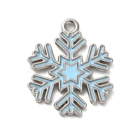 Winter Theme Alloy Enamel Pendants ENAM-M002-05S-P-1