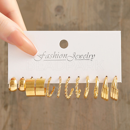 6Pairs Alloy Stud Earrings WG38505-05-1
