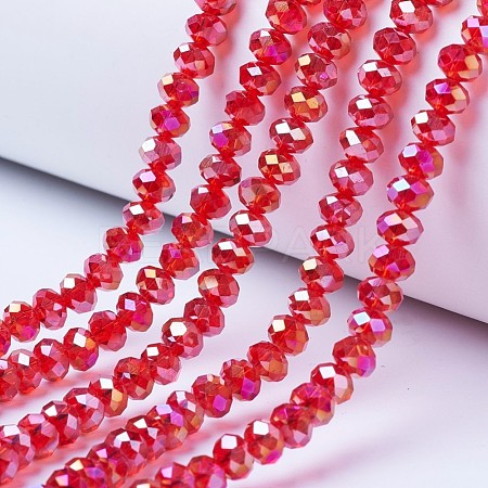 Electroplate Glass Beads Strands EGLA-A034-T10mm-B06-1