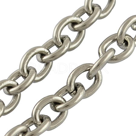 304 Stainless Steel Cable Chains X-CHS-R003-0.8mm-1