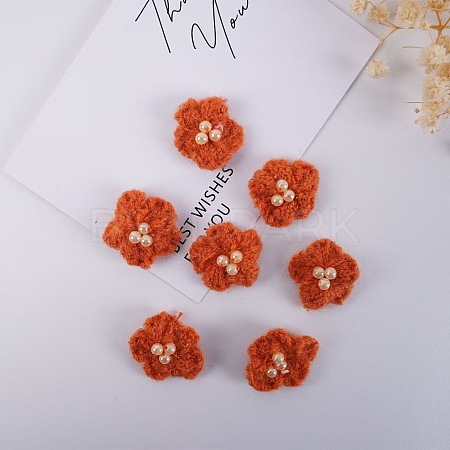 Flower Wool Ornament Accessories AJEW-WH0816-165H-1