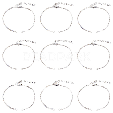 20Pcs 304 Stainless Steel Cable Chain Bracelet Making AJEW-SP0001-01-1