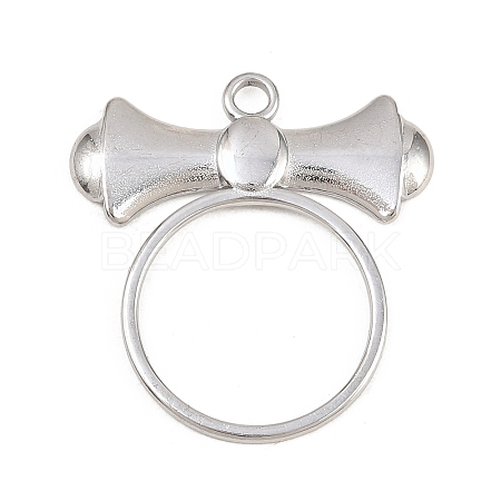 304 Stainless Steel Pendants STAS-L313-05F-P-1