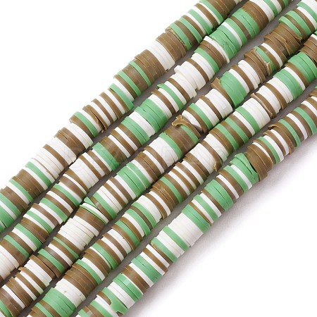 Handmade Polymer Clay Beads Strands CLAY-R089-8mm-T003-1