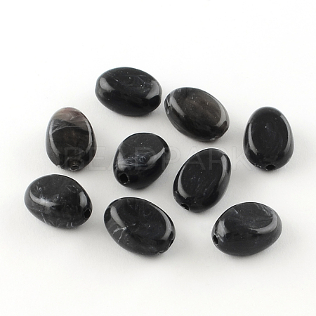 Oval Imitation Gemstone Acrylic Beads LS-X-OACR-R052-01-1