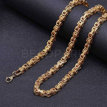 Titanium Steel Byzantine Chains Necklaces FS-WG56795-181-1