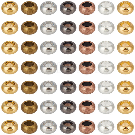 70Pcs 7 Colors Tibetan Style Alloy Beads FIND-PA0001-68-1