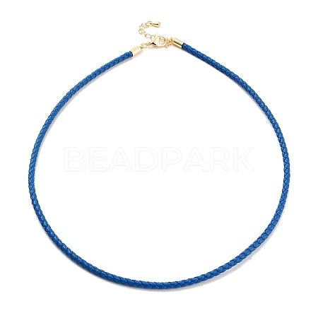 Braided Round Imitation Leather Bracelets Making BJEW-H610-01G-15-1