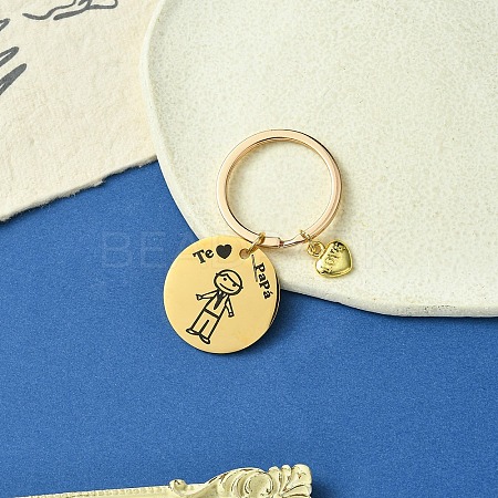 Alloy & 201 Stainless Steel Keychain KEYC-YW00102-01-1