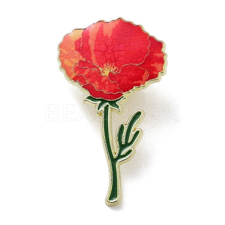 Flower Series Zinc Alloy Enamel Pin JEWB-D069-03A-1