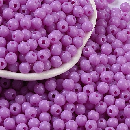 Opaque Acrylic Beads SACR-A007-01C-25-1