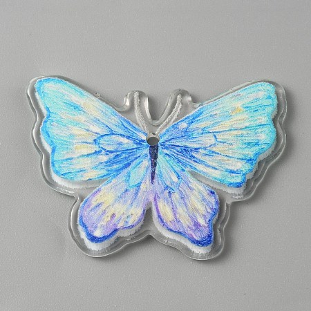 Printed Acrylic Pendants OACR-WH0028-22C-1