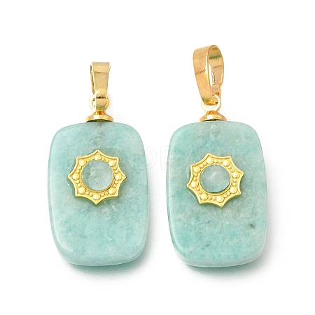 Natural Amazonite Pendants G-T151-02D-1
