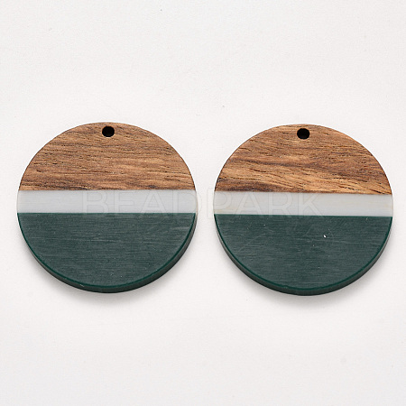 Resin & Walnut Wood Pendants RESI-S384-009A-A03-1