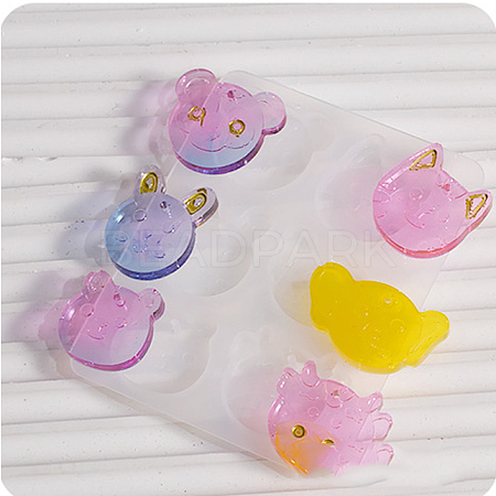 Rabbit/Dragon/Cat Pendant DIY Silhouette Silicone Mold LS-DIY-K073-09B-1