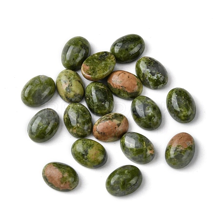 Natural Unakite Cabochons G-A094-01B-50-1