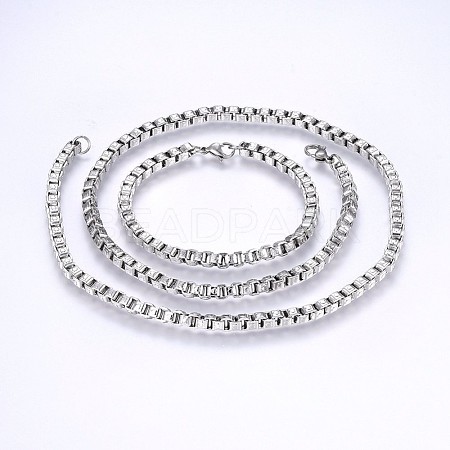 304 Stainless Steel Jewelry Sets SJEW-P097-01P-1