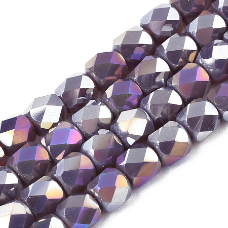 Electroplate Glass Beads Strands EGLA-N002-13-A02-1
