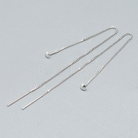 925 Sterling Silver Ear Thread Findings X-STER-T002-191S-1