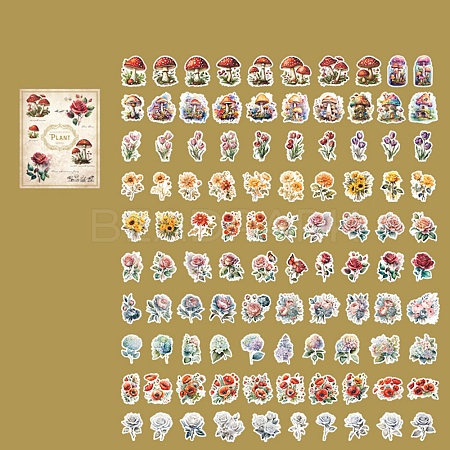 100PCS Paper Stickers Self-Adhesive Stickers PW-WG40513-01-1