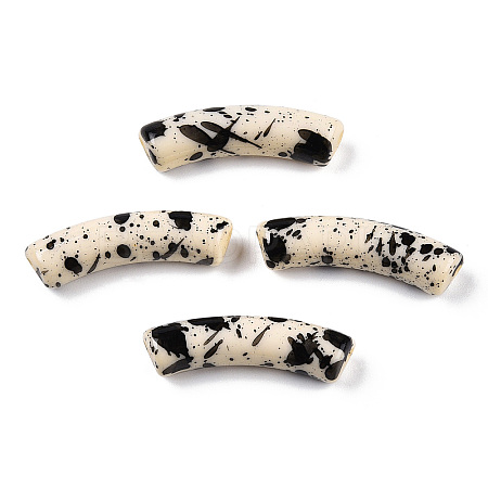 Opaque Spray Painted Acrylic Beads X1-MACR-S372-002F-B08-1
