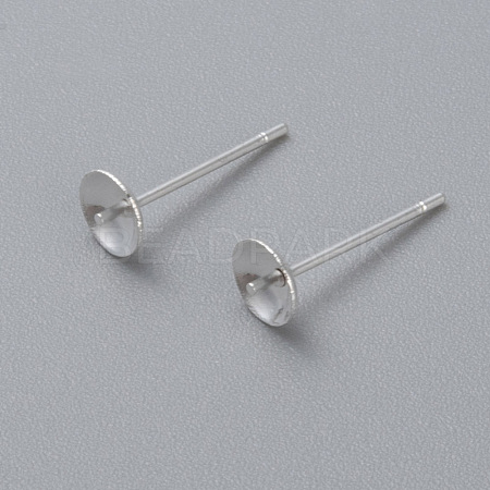 304 Stainless Steel Stud Earring Findings STAS-H436-25S-5mm-1