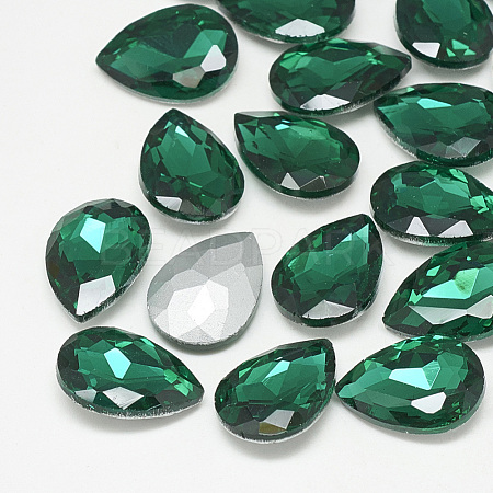 Pointed Back Glass Rhinestone Cabochons RGLA-T081-18x25mm-15-1