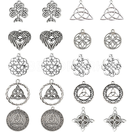 Tibetan Style Alloy Pendants TIBEP-SC0001-05AS-1
