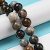 Natural Dendritic Jasper Beads Strands G-R494-A23-04-4