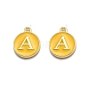 Golden Plated Alloy Enamel Charms ENAM-Q437-13A-1