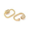 Brass Micro Pave Clear Cubic Zirconia Screw Carabiner Lock Charms KK-Z118-05G-2