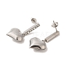 304 Stainless Steel Inlay Rhinestone Stud Earrings for Women EJEW-M024-06B-P-2