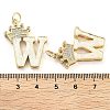 Brass Micro Pave Clear Cubic Zirconia Pendants KK-G498-01W-02-3