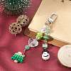 Christmas Handmade Lampwork Pendant Decorations HJEW-TA00021-3