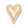 Brass Micro Pave Clear Cubic Zirconia Slide Charms ZIRC-I068-30G-1