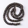 Natural Coconut Flat Round Bead Strands COCB-O003-10I-2