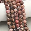 Natural Rhodonite Beads Strands G-S333-8mm-029-6