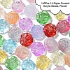 140Pcs 14 Styles Frosted Acrylic Beads MACR-YW0003-02-4