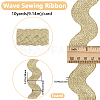 10 Yard Metallic Polyester Wavy Fringe Trim Ribbon SRIB-GF0001-38T-2