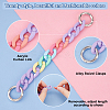 Acrylic Curban Link Shoe Decoration Chain AJEW-PH0011-09-4