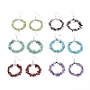 Natural & Synthetic Mixed  Gemstone Dangle Earrings EJEW-E255-D-4