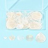 56Pcs 5 Styles Natural Capiz Shell Pendants SHEL-FS0001-08-8