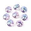Pointed Back & Back Plated Glass Rhinestone Cabochons RGLA-J012-10mm-001VL-1
