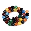 Natural Agate(Dyed & Heated) Beads Strands G-Q604-10MM-01-2