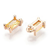 Brass Cubic Zirconia Charms KK-S350-367I-2