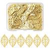 100Pcs Leaf Iron Pendants KK-FS0001-98-1