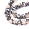 Electroplate Opaque Glass Beads Strands LS-EGLA-A034-P8mm-S20-3